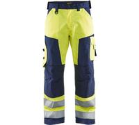 BLAKLAEDER Pantaloni ad alta visibilità, giallo/blu marino, tg.50 Quantità:1