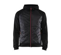 Blakläder Maglione ibrido Service Plus, nero/rosso, taglia unisex 2XL Quantità:1