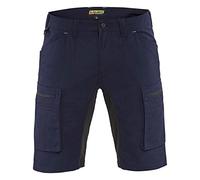 Blåkläder Pantaloncini da Donna con inserti elasticizzati ed elastico in vita, Marine Blu / Nero, taglia C44 / 46