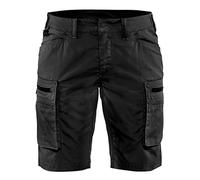 Blåkläder Pantaloncini da Donna Stretch, con inserti elasticizzati ed elastico in vita, Nero, Taglia C50 / 52