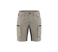 Blåkläder Pantaloncini da Servizio da Donna con inserti elasticizzati ed elastico in vita, Beige / Nero, C36 / 38