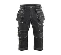 Blåkläder Pantaloncini stile Pirata X1900 in Cordura denim, ampia libertà di movimento Blu Marino / Nero, taglia 48/C54