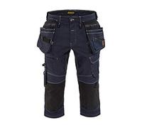 Blåkläder Pantaloncini stile Pirata X1900 in Cordura denim, ampia libertà di movimento Blu Marino / Nero, taglia C54