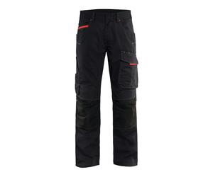BLAKLAEDER Pantalone per assistenza Service Plus, nero/rosso, tg.48 Quantità:1