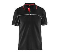 BLAKLAEDER Polo Service Plus, nero/rosso, Tg. Unisex: XL Quantità:1