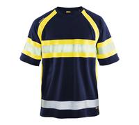 BLAKLAEDER T-shirt alta visibilità, blu marino/giallo, Tg. Unisex: L Quantità:1