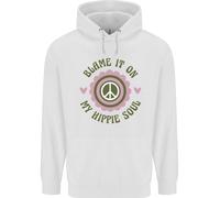 Blame It On My Hippy Soul 60s 70s Fiore Potenza Uomo Felpa