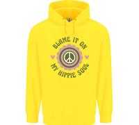 Blame It On My Hippy Soul 60s 70s Fiore Potenza Uomo Felpa