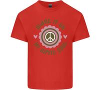 Blame It On My Hippy Soul 60S 70S Flower Power Uomo Cotton T-Shirt Tee Top
