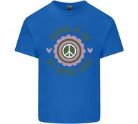Blame It On My Hippy Soul 60S 70S Flower Power Uomo Cotton T-Shirt Tee Top