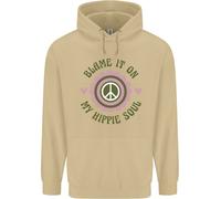 Blame It On My Hippy Soul 60S 70S Flower Power Uomo Felpa