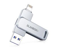BLANBOK+ MFI Certified Chiavetta USB 128GB per iPhone, Penna USB 3 in 1 Pen drive USB 3.0 Chiave USB Type C per iOS, iPhone, iPad, Android, Tablet, Computer, PC, Mac