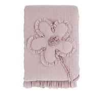 Blanc Mari outis Singolo Trapunta con Gala con Fiore Rosa 180x260cm