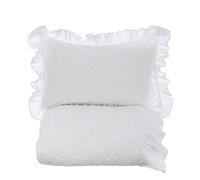 Blanc Mariclò Collezione Dentelle Parure copripiumino 2 piazze 240x260 con 2 copriguanciali 50 x 80 cm 100% Cotone