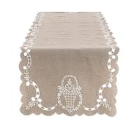 Blanc Mariclò Collezione Dentelle Runner 45 x 140 cm 50% COTONE - 50% LINO