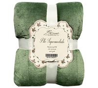 Blanc Mariclò Collezione Pile Supermorbido Plaid sherpa 440 gsm 150 x 190 cm Verde