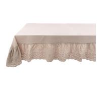 Blanc Mariclò Collezione Tintoretto Tovaglia con gale 25 cm 190 x 300 cm 100% COTONE Beige
