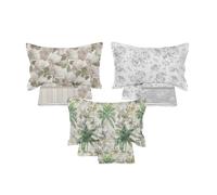 Blanc Mariclò Completo Letto Lenzuola Matrimoniale in Cotone + 2 federe, shabby Chic 3 Varianti (1pz) Ortensie