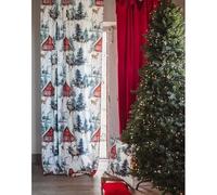 Blanc Mariclò Coppia di Tende in Velluto Rosso con lacci Collezione Morbido Sonno