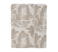 Blanc MARICLO Copriletto matrimoniale Terra e Toile, beige chiaro con disegno beige scuro, 250x250 cm, 70% cotone 30% poliestere, adatto alla primavera estate