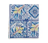 Blanc Mariclo Copritutto in Cotone con mosaici e Olive Ortigia 180x260 cm
