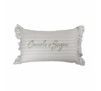 Blanc MARICLO Cuscino arredo con ricamo Coccole e sogni, 30x50 cm, beige