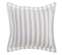 Blanc Mariclo Cuscino arredo Decorativo a Righe in Cotone, Shabby Chic Siracusa 45x45 cm 2 Varianti(1pz) Beige