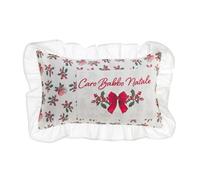 Blanc Mari uscino arredo Natalizio Rettangolare con Fiocchi e Gala Sinfonia Natalizia 50x30 cm