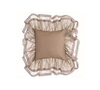 Blanc Mariclo' Cuscino arredo Quadrato TIEPOLO con Gale Tortora 45x45 cm