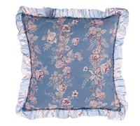 Blanc Mari uscino con Gala Amicizia FIORITA con Fiori Celeste 45x45 cm