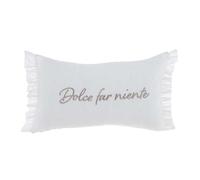 blanc mari USCINO CON GALA DOLCE FAR NIENTE, 100% lino 30x50 cm bianco scritta beige