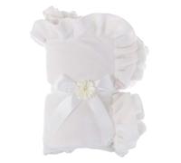 Blanc Mariclò Plaid con gala color panna romantic frill Dimensioni: 140x180 cm, 100% poliestere, 260gsm