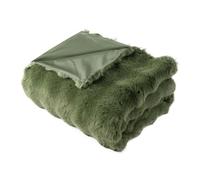 Blanc Mariclo Plaid in eco pelliccia verde 730 GSM 140x170 cm