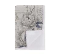 Blanc Mariclo Plaid sherpa invernale Peonies 160x220 cm