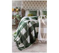 Blanc Mariclò Plaid Sherpa verde Morbido Essenziale 160x200 cm