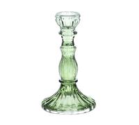 Blanc Mariclo Portacandela in Vetro Verde Vent du Sud D8xH15 cm