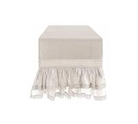 BLANC MARICLO' Runner con gale striscia da tavolo TIEPOLO bianco 50x140 cm