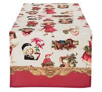 Blanc Mariclò' Runner da tavola con Stampa Natalizia Cotone Rosso 50x150 cm