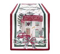 BLANC MARICLO' Runner natalizio in cotone multicolore "Un Natale italiano" 50x180 cm