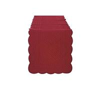 BLANC MARICLO' Runner striscia da tavolo rettangolare cotone rosso 45x140 cm