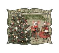 Blanc Mariclo Set 2 tovagliette Americane Cucina di Natale in Vinile con topine Favola di Natale 46x35 cm