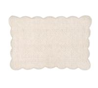 Blanc Mariclò Set 2 tovagliette americane cucina rettangolari in cotone naturale, Shabby Chic 35x50cm