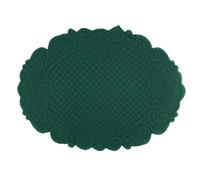 Blanc Mariclò Set 2 tovagliette americane ovali in cotone verde 35x50 cm