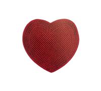 BLANC MARICLO' Set 2 tovagliette americane velluto a cuore bordeaux 40X42 cm