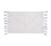 Blanc Mariclò' Tappeto Bagno Rettangolare con Frange in Cotone Bianco 50x80 cm