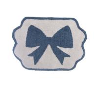Blanc Mariclo Tappeto da bagno in cotone con fiocco 50x70 cm