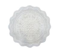 Blanc Mariclò Tappeto jacquard bianco, rotondo 70 cm
