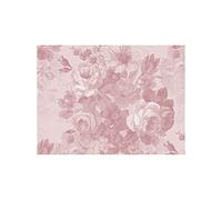 Blanc Mariclo' Tappeto Rettangolare con Antiscivolo Rosa a Fiori 92x154 cm