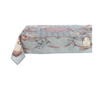 Blanc Mariclò tovaglia di Pasqua in cotone-decoro uova di pasqua -linea JOYEUSES PAQUES-lavabile-idea regalo-disponibile in due misure-addobba la tua tavola di Pasqua (12 POSTI)