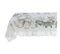 Blanc Mariclo' tovaglia Pasqua "Les Jardins des lapins" cotone con gala 180x260